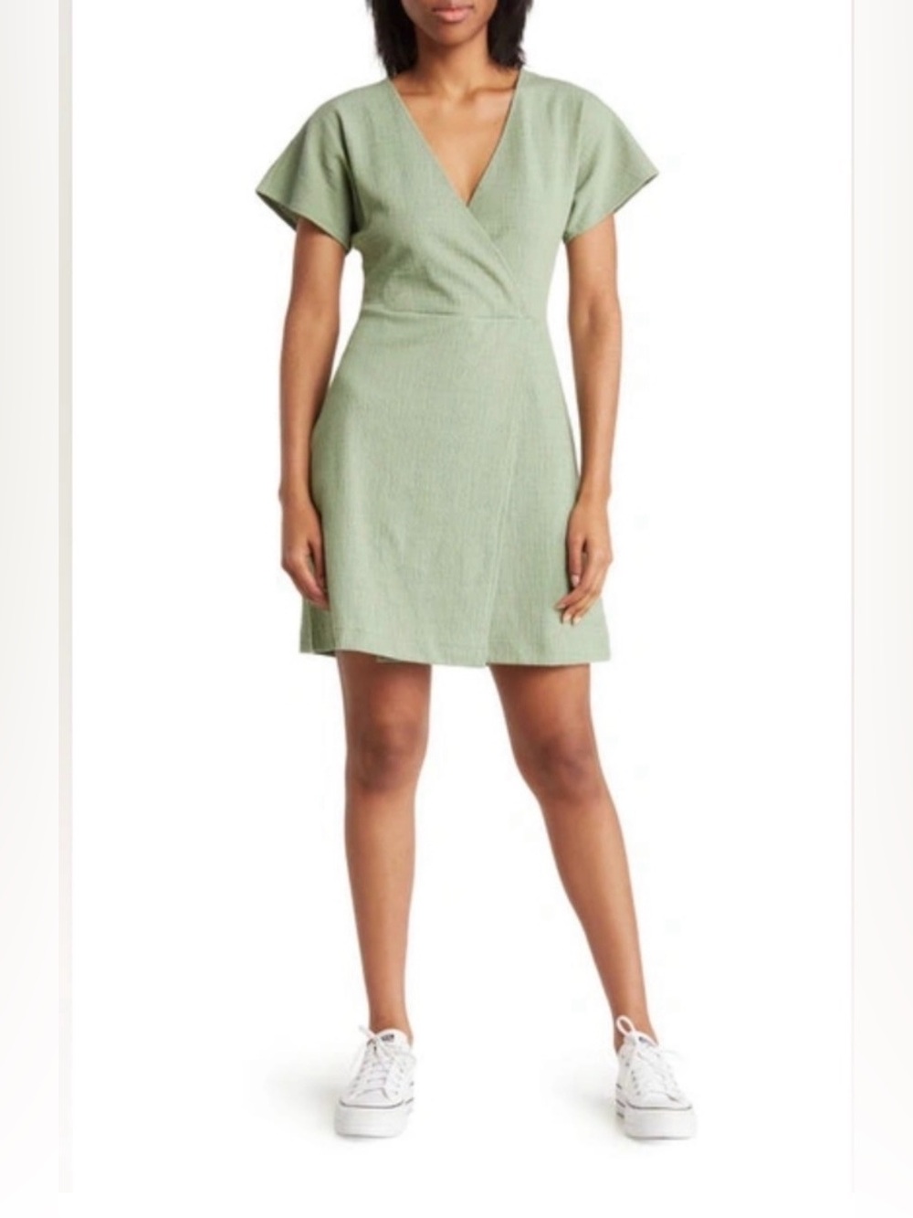 Madewell Sage Green Wrap Dress - Sz. Large - NEVER WORN